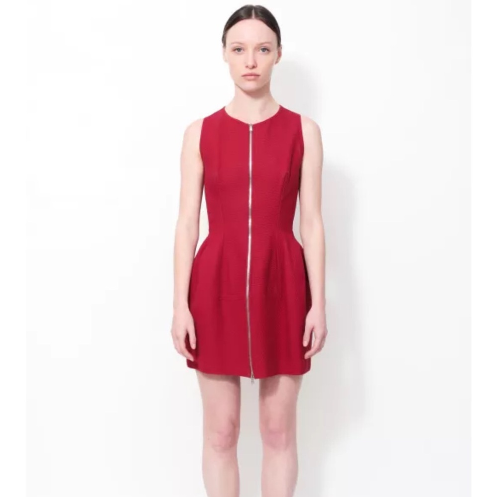 Alaia Red Zip-Front Dress